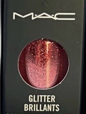 🔥NEW MAC Glitter Brillant Red-Berry Pigment. ✨Gift Makeup Glitter Brush include